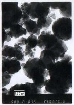 TEM photo: beta silicon carbide 300 nm size